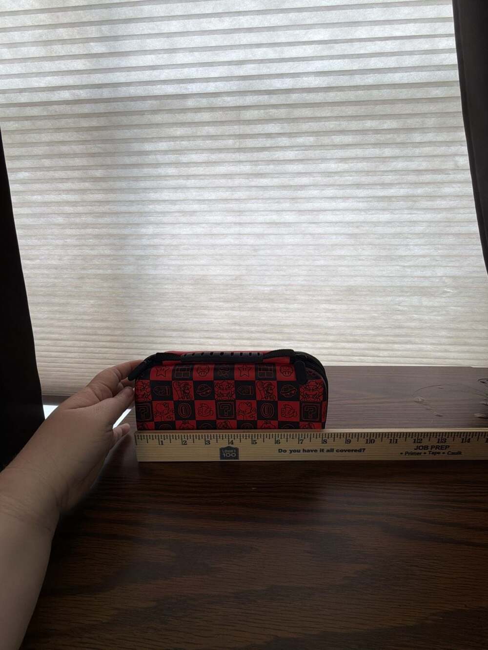 Nintendo Switch Lite Super Mario Checkerboard Red and Black Travel Carry Case